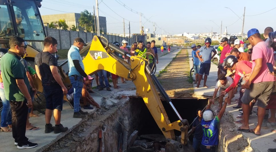 Desabamento de canal deixa vaca morta e outras duas feridas em Itabaiana