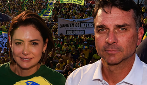 Flavio e Michelle Bolsonaro. Fonte: Internet