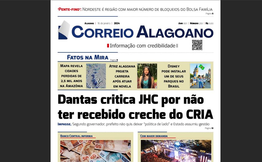 Dantas critica JHC por não ter recebido creche do CRIA
