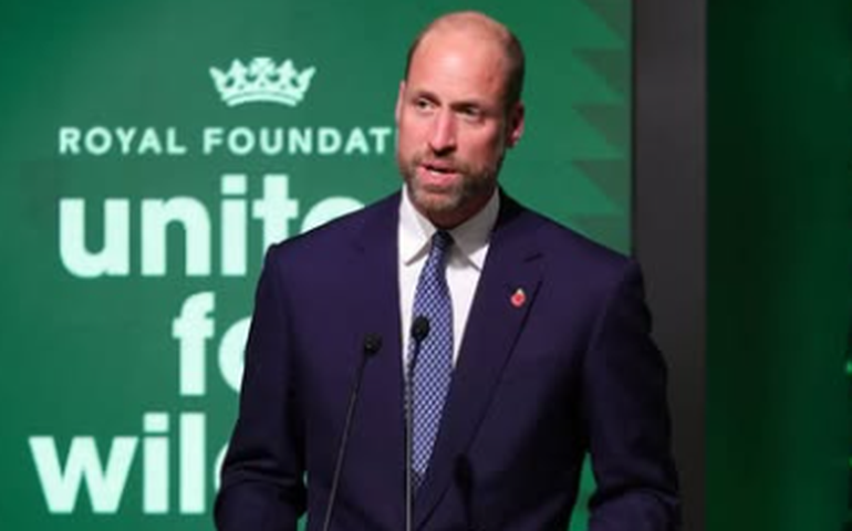 Príncipe William é surpreendido por chuva repentina, ganha perfume de ervas e conhece fã