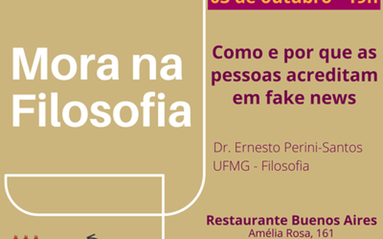 Projeto Mora na Filosofia promove evento sobre fake news