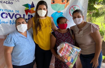 Prefeitura de Novo Lino conclui entrega de kits de merenda a alunos da rede municipal de ensino  