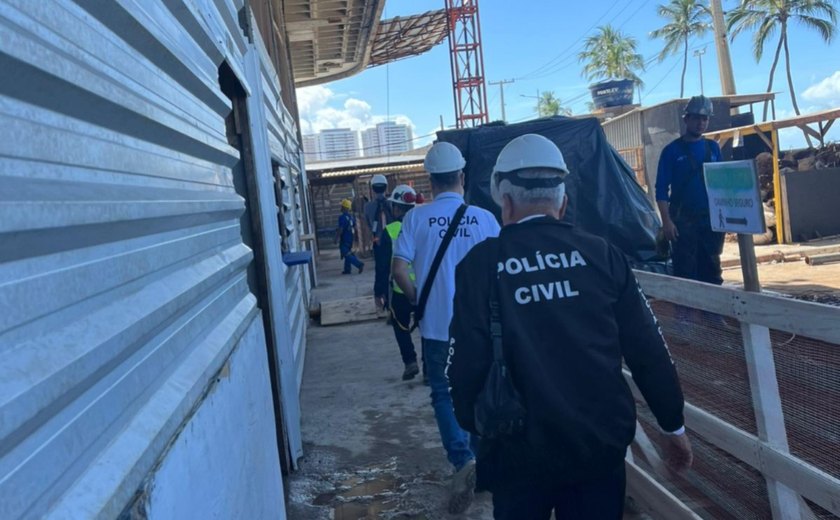 Polícia Civil investiga acidente com operários que caíram do 7º andar de prédio em obras
