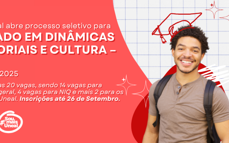 Curso de mestrado do ProDiC/Uneal está com inscrições abertas para processo seletivo