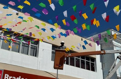 Segurança Cidadã reforça proteção das instalações elétricas e decoração junina no Jaraguá