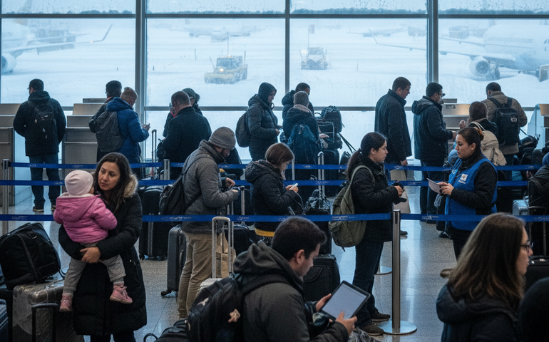 Tempestade de neve causa cancelamentos e atrasos em voos nos Estados Unidos