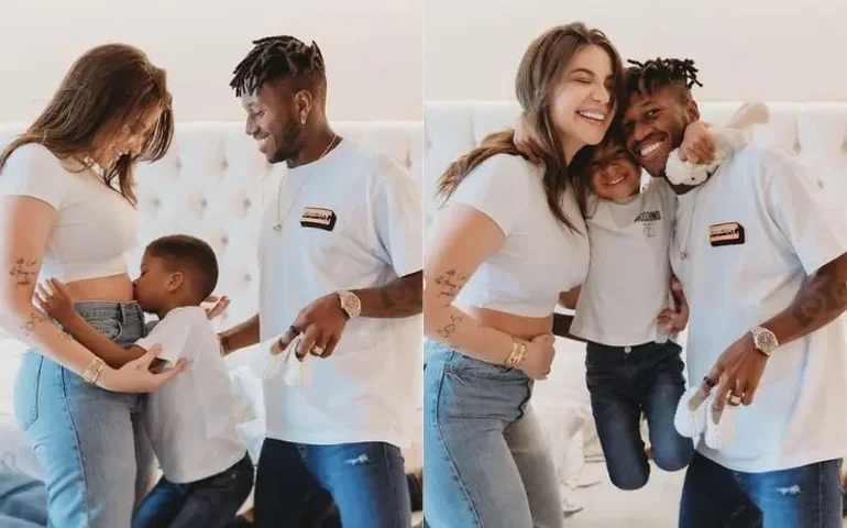 Fred, do Fenerbahce, e a esposa anunciam sexo do novo bebê em chá de revelação