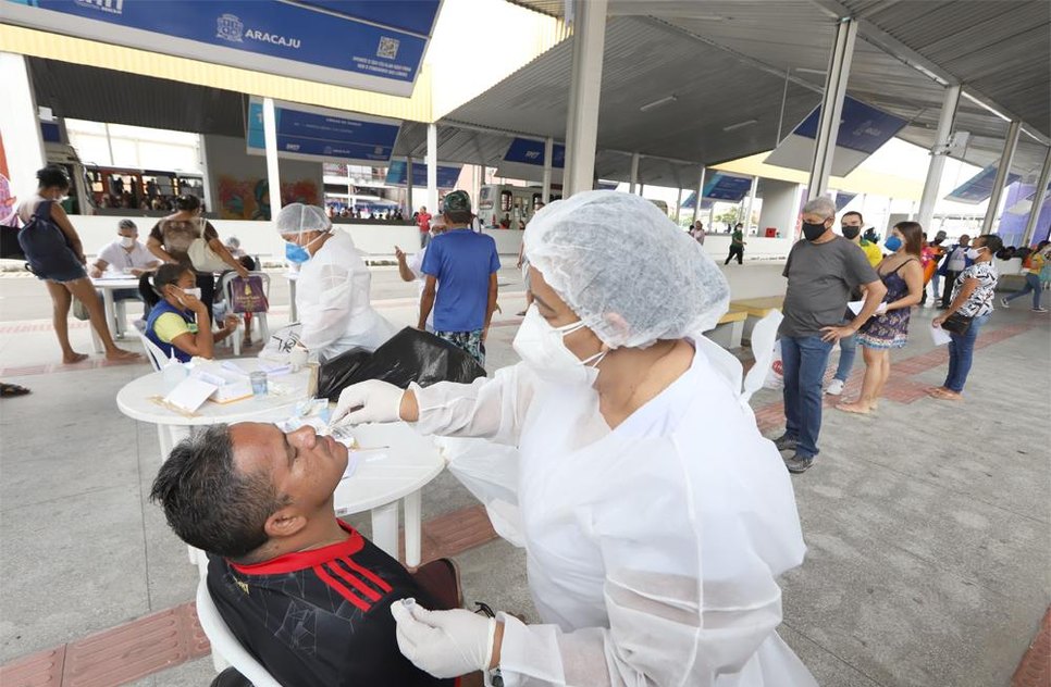 Testagem contra Covid-19 é ofertada no Terminal do Mercado em Aracaju