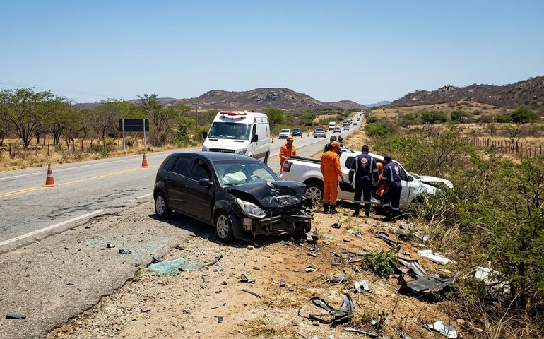 Colisão fatal na BR-316 deixa um morto e três feridos no Sertão de Alagoas
