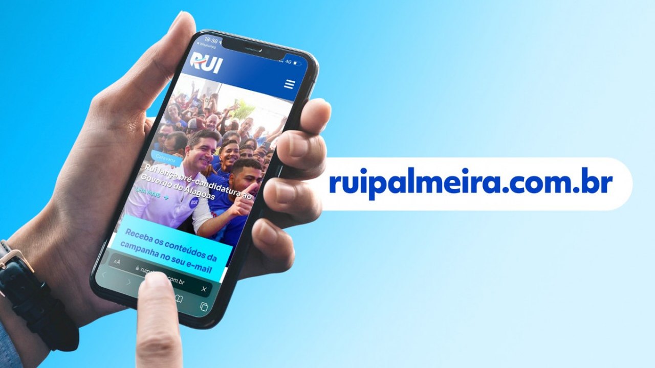 Rui Palmeira lança novo site com foco na interatividade e aproximação com o eleitor
