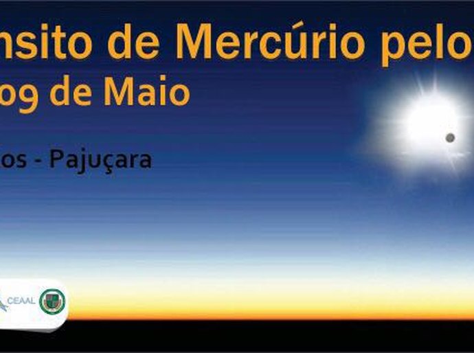 Na 2ª: Mercúrio pode ser visto passando pelo sol, na praça multieventos