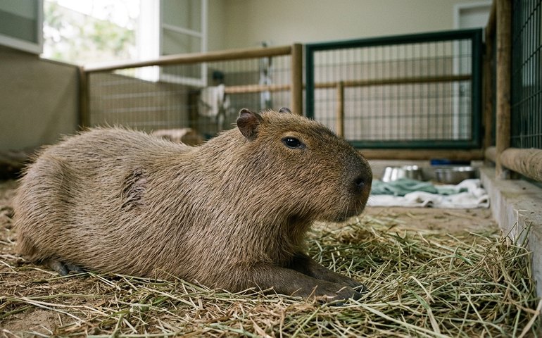 Capivara agredida na Ilha do Governador apresenta melhora, mas estado ainda inspira cuidados; oito detidos