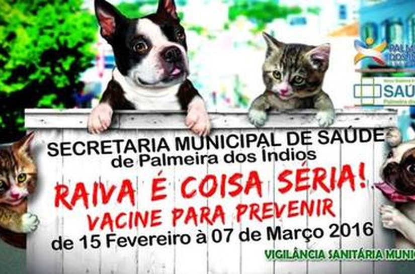 Prefeitura de Palmeira inicia Campanha de Vacinação Antirrábica