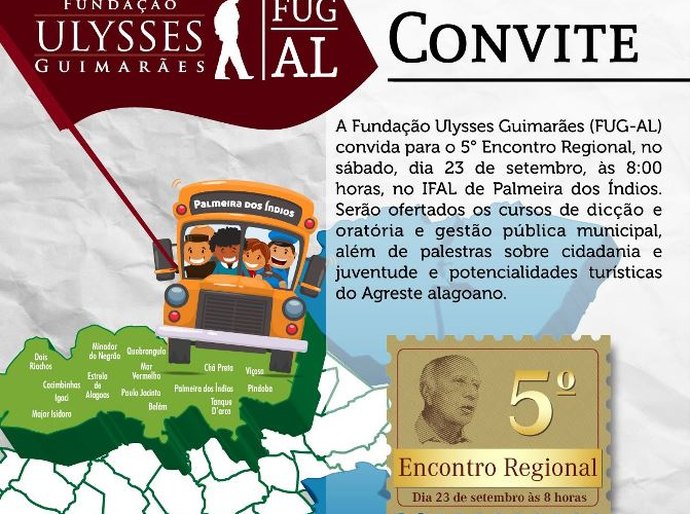 FUG/AL promove encontro regional em Palmeira dos Índios no sábado, 23