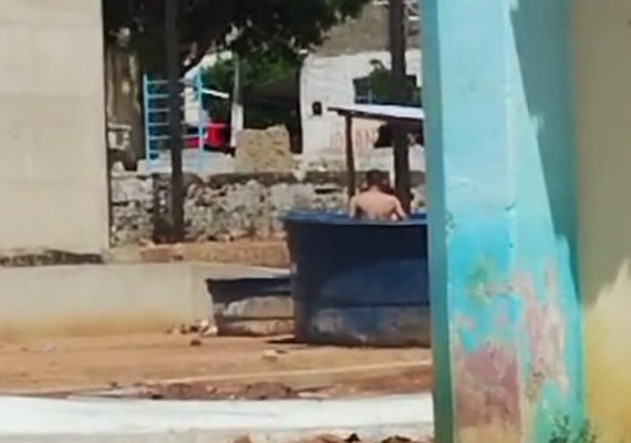 Casal aproveita caixa de água para fugir do calor e fazer sexo em Palmeira dos Índios