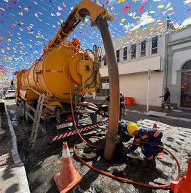 Infraestrutura reforça limpeza e desobstrução de galerias durante os festejos juninos no Jaraguá