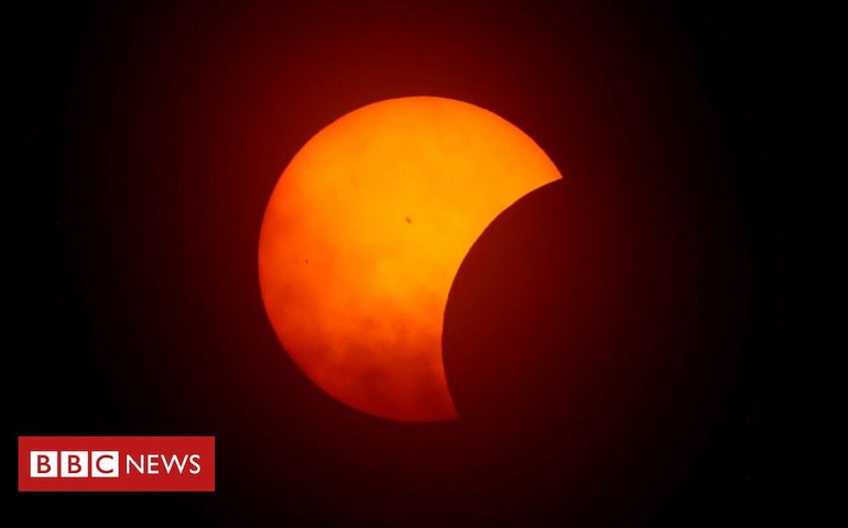 Eclipse solar total: imagens de satélite mostram fenômeno sobre a América do Norte