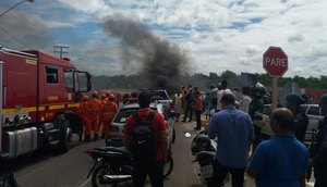 rodovia bloqueada