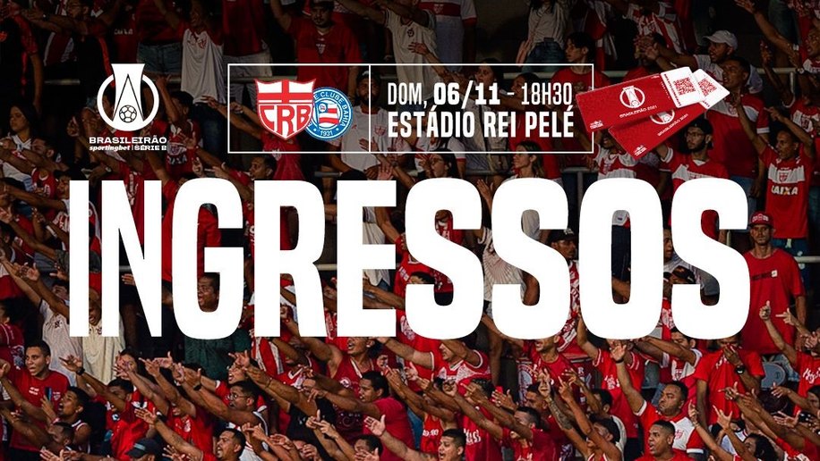 Ingressos para CRB x Bahia já estão à venda