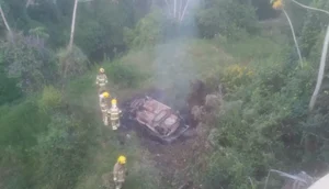 Motorista morre carbonizado após cair de ribanceira em Itaporanga D'Ajuda / Foto: Foto: BPRv/SE