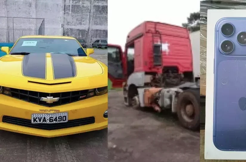 Leilão da Receita Federal tem Camaro por R$ 50 mil e caminhão de R$ 30 mil; veja lista de itens