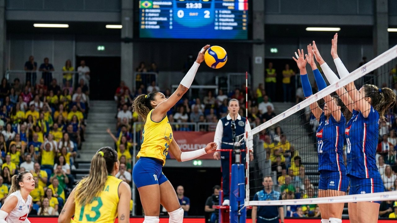 Brasil domina a França e segue invicto na Liga das Nações Feminina