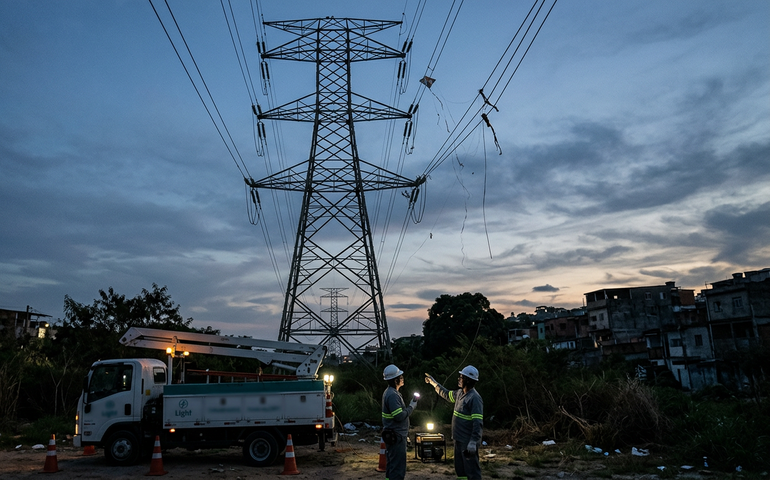 Falta de luz atinge zonas Sudoeste e Sul do Rio após linha de pipa romper rede elétrica