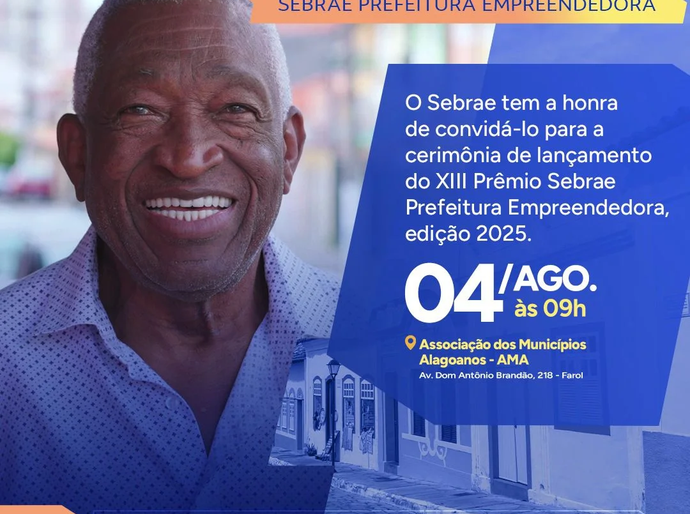 AMA será palco para lançamento do XIII Prêmio Sebrae Prefeitura Empreendedora