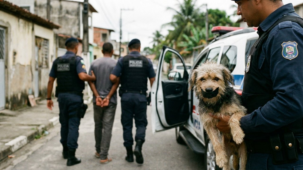 Homem é preso após amarrar focinho de cachorro com fita isolante em Maceió