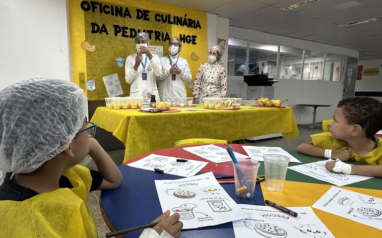 Mais uma edição da Oficina de Culinária no HGE prova que é possível combinar saúde, sabor e diversão