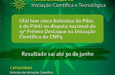 Bolsistas da Ufal se destacam em Prêmio de Iniciação Científica do CNPq