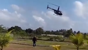 Estudante sergipano chega na escola de helicóptero e viraliza nas redes sociais