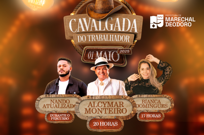 Tradicional Cavalgada do Trabalhador de Marechal Deodoro terá shows de Alcymar Monteiro e artistas da terra