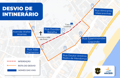 Rua Ouvidor Batalha será parcialmente interditada neste sábado, na Pajuçara