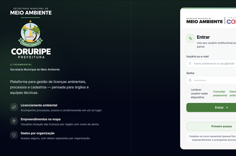 Licenciamento ambiental de Coruripe passa a ser 100% digital