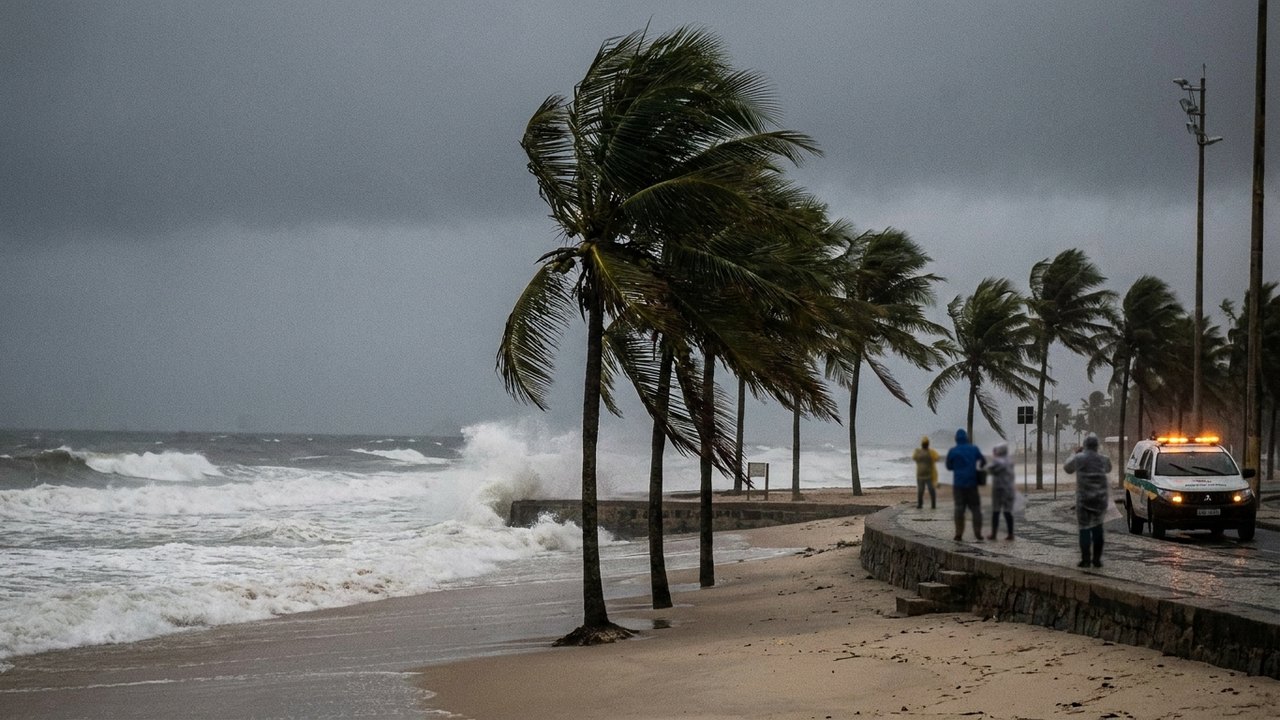 Defesa Civil emite alerta severo para ventos fortes na cidade; Rio entra em estágio 2