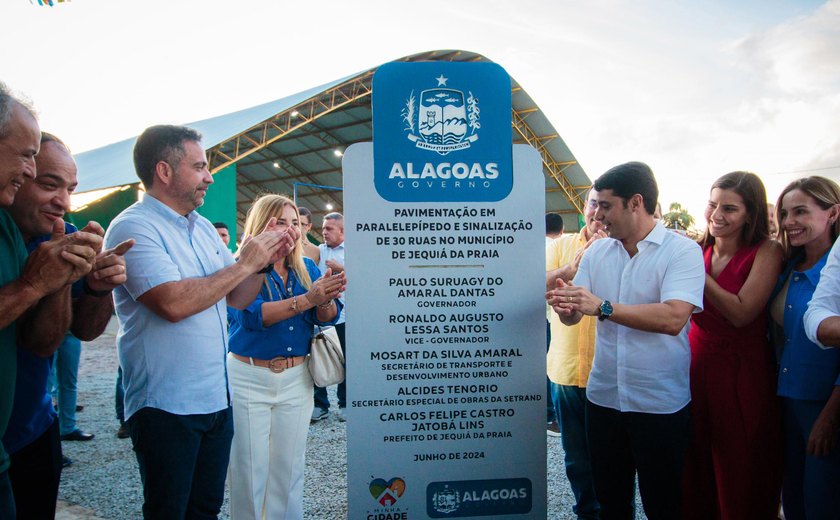 Governador inaugura obra do Minha Cidade Linda em Jequiá da Praia