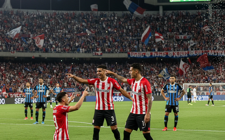 Internacional faz três gols em oito minutos e bate o Grêmio por 4 a 2 no Gauchão