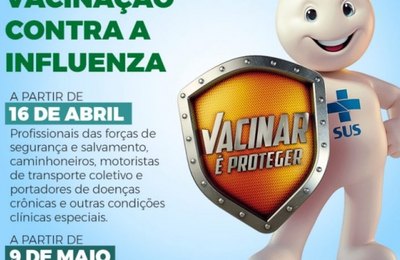 2ª fase da campanha de vacinação contra a Influenza começa nesta quinta (16) em Palmeira