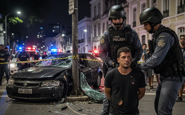 Perseguição policial na Glória termina com prisão de suspeito de matar turista argentino