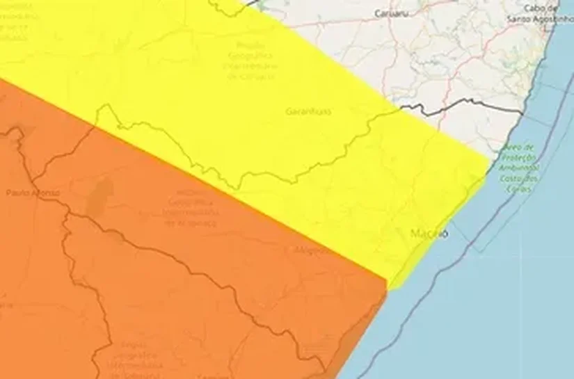 Inmet emite dois alertas de chuva intensa para municípios de Alagoas