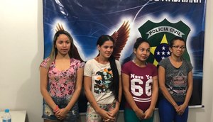quatro mulheres presas / Foto: SSP/SE