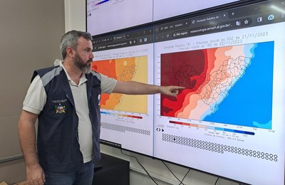 Semarh emite Estado de Atenção para possibilidade de chuvas moderadas com rajadas de vento em Alagoas