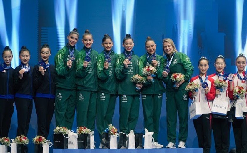 Brasil conquista ouro inédito na ginástica rítmica e entra para a história em Milão