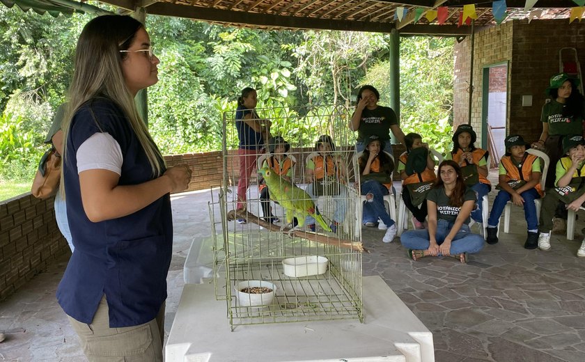 Crianças do Botânico Mirim conhecem o Centro de Triagem de Animais Silvestres