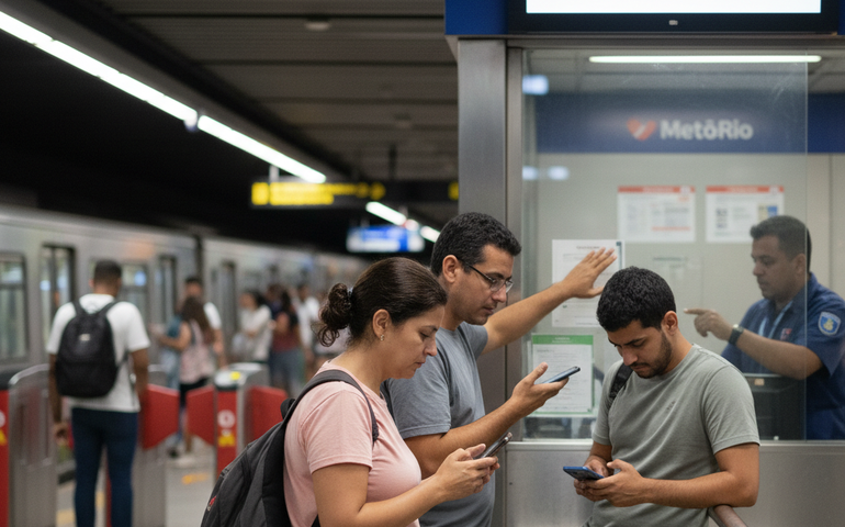 Instabilidade dificulta compra de passaporte do MetrôRio para o Réveillon