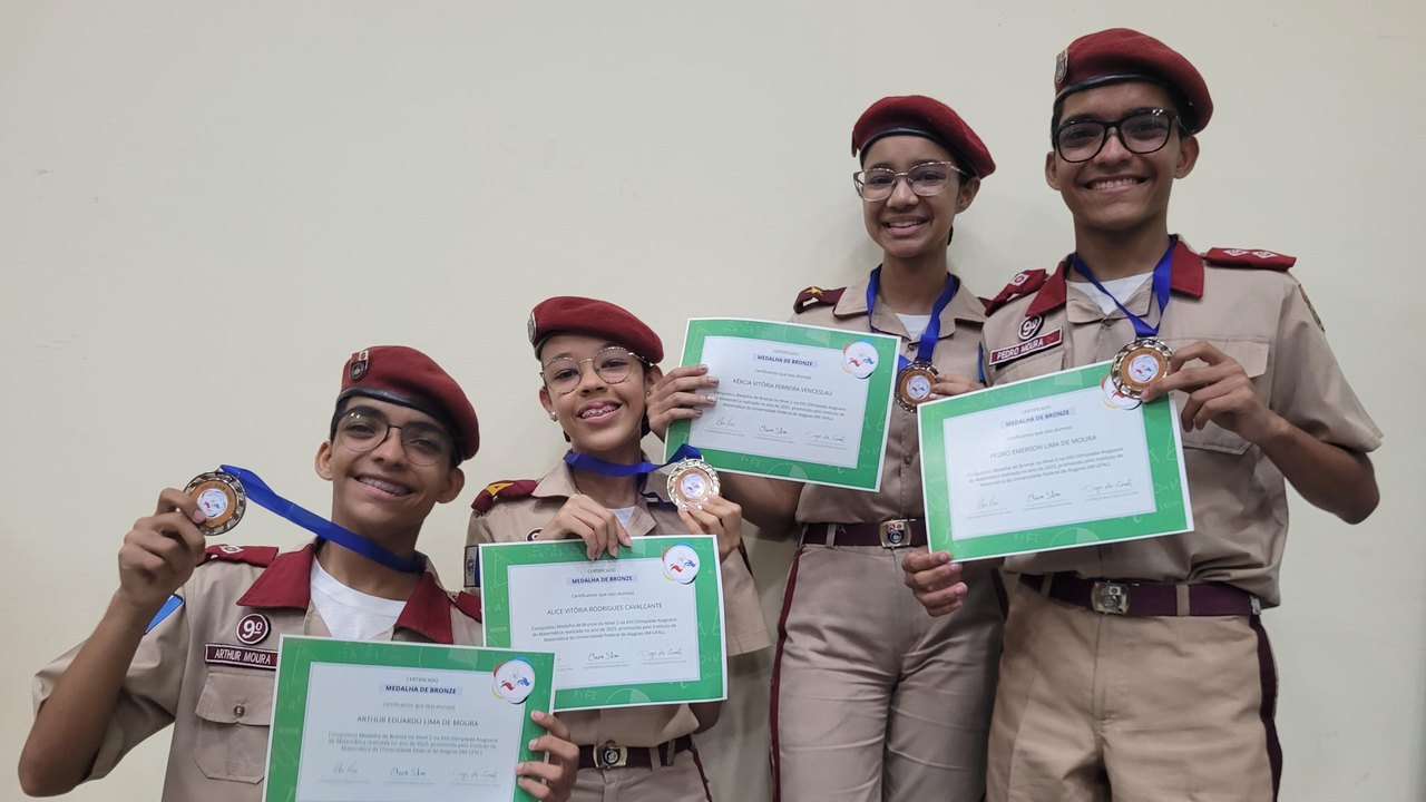 Vinte e quatro estudantes da rede estadual são premiados na Olimpíada Alagoana de Matemática