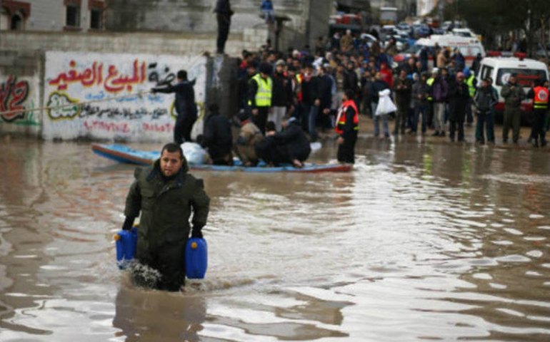 Chuva agrava situação em Gaza