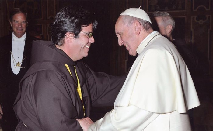 Dom Beto Breis com o papa Francisco