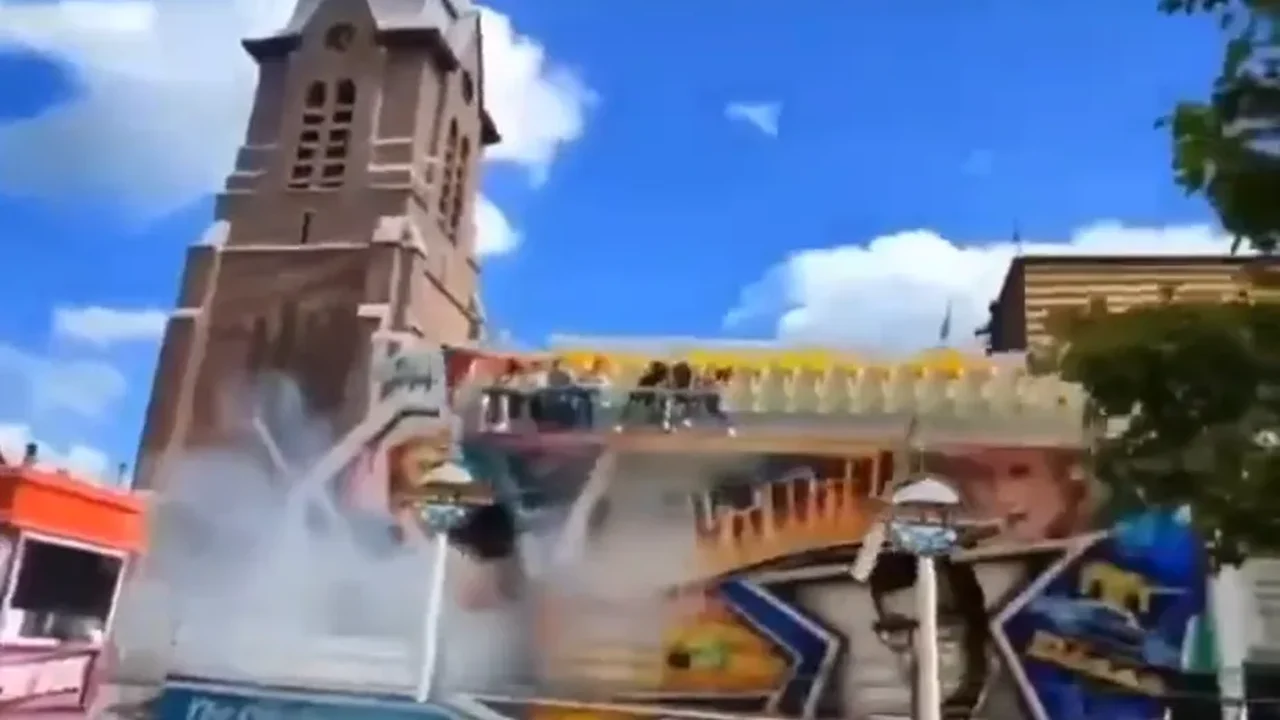 Brinquedo quebra e arremessa pessoas em parque de diversões